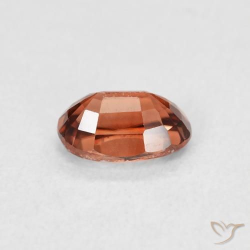 Circón Naranja rojizo natural de 0.85 ct, Ovalada, VVS-VS