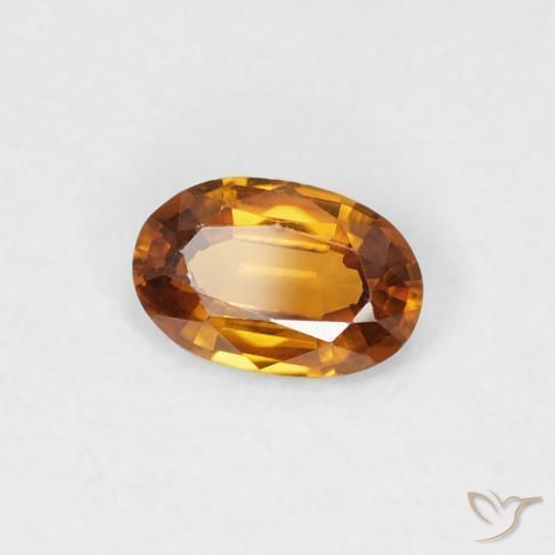 Circón Naranja medio natural de 0.56 ct, Ovalada, VVS