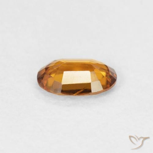 Circón Naranja medio natural de 0.56 ct, Ovalada, VVS