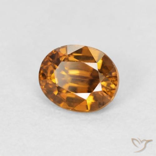Circón Naranja medio natural de 1.00 ct, Ovalada, VVS-VS
