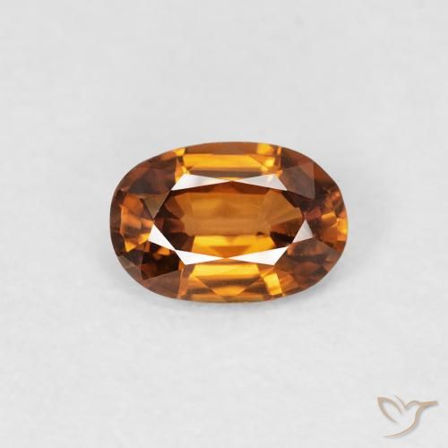 0.65ct Natural Marrón naranja Circón, Ovalada, VVS-VS