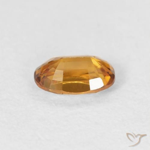 Circón Naranja medio natural de 0.76 ct, Ovalada, VVS-VS