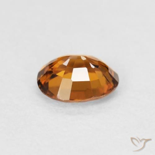 Circón Naranja terroso natural de 0.90 ct, Ovalada, VVS-VS