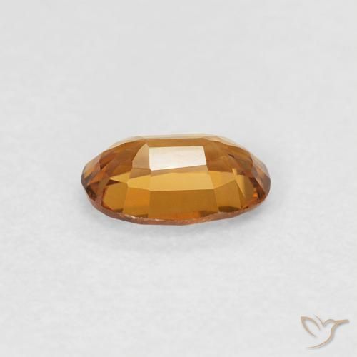 Circón Marrón naranja natural de 0.68 ct, Ovalada, VVS-VS