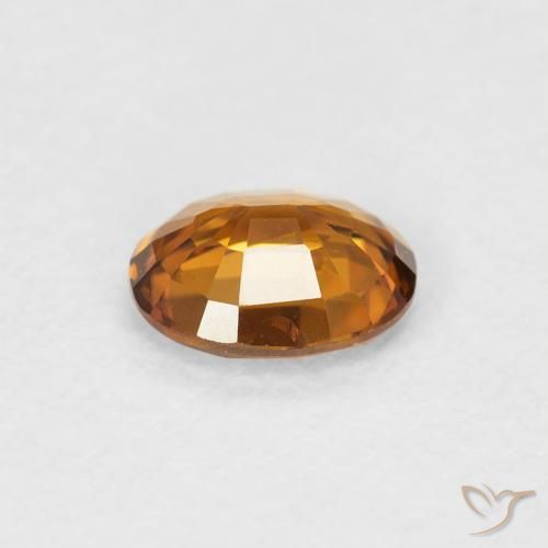 Circón Marrón naranja natural de 0.82 ct, Ovalada, VVS-VS