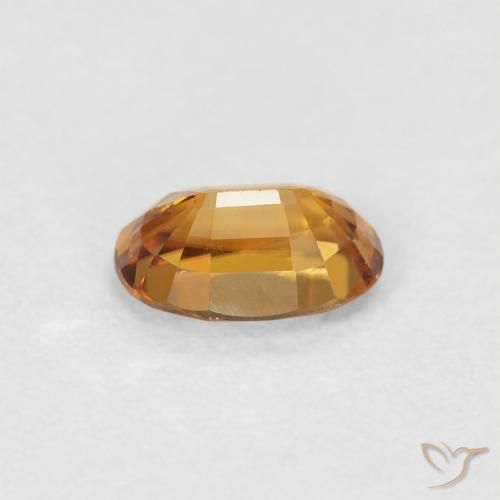 Circón Naranja medio natural de 0.76 ct, Ovalada, VVS-VS