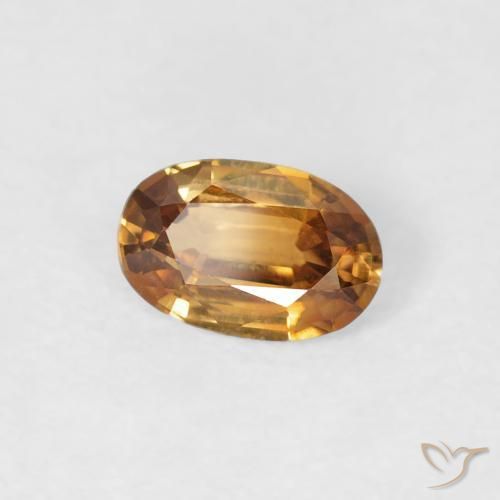 Circón Marrón naranja natural de 0.66 ct, Ovalada, VVS-VS