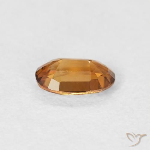 Circón Marrón naranja natural de 0.66 ct, Ovalada, VVS-VS