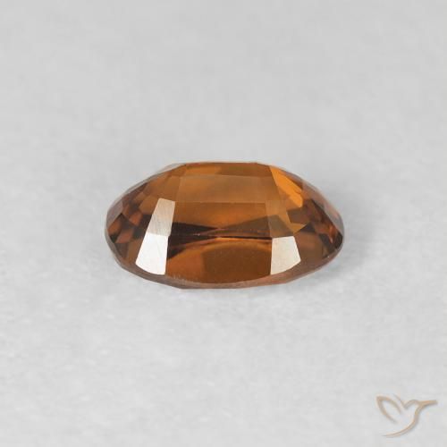 Circón Naranja marrón natural de 0.86 ct, Ovalada, VVS