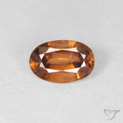 0.69ct Natural Naranja terroso Circón, Ovalada, VVS