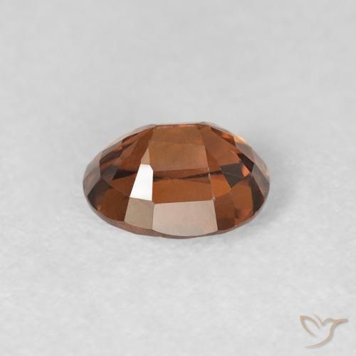 Circón Naranja oscuro natural de 1.00 ct, Ovalada, VVS