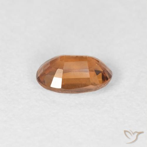 Circón Marrón naranja natural de 0.70 ct, Ovalada, VVS