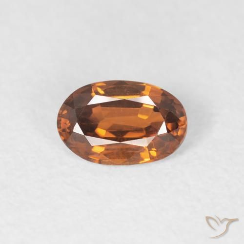 0.67ct Natural Naranja medio Circón, Ovalada, VVS