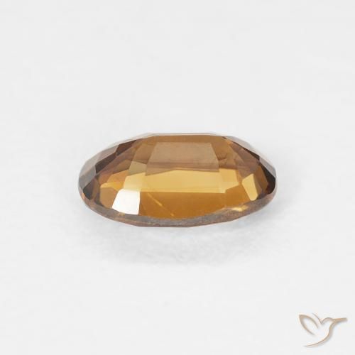 Circón Medium Dark-Orange natural de 0.75 ct, Ovalada, VVS