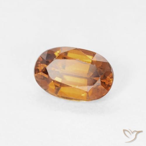 Circón Naranja medio natural de 0.73 ct, Ovalada, VVS