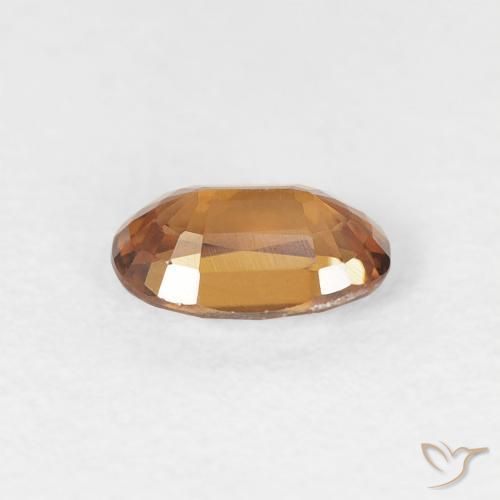 Circón Naranja medio natural de 0.74 ct, Ovalada, VVS