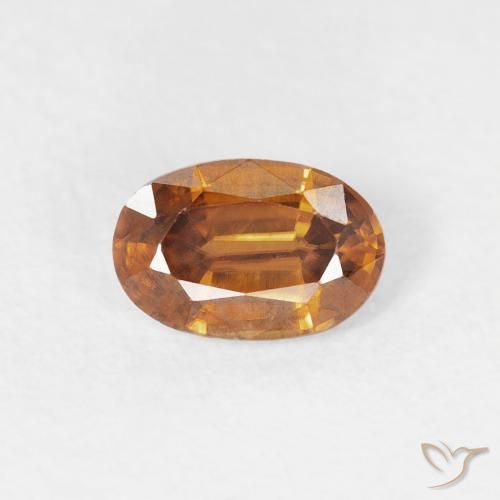 Circón Marrón naranja natural de 0.69 ct, Ovalada, VVS