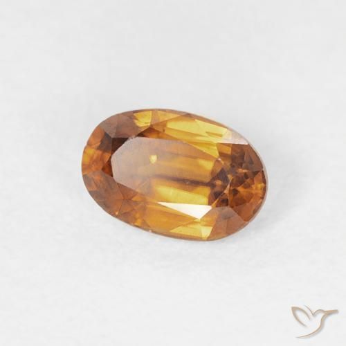 Circón Marrón naranja natural de 0.69 ct, Ovalada, VVS