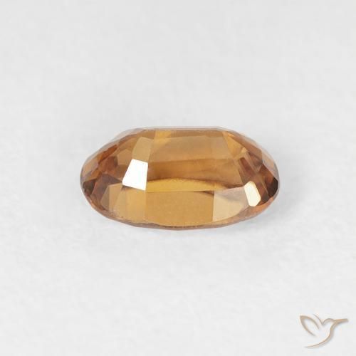 Circón Marrón naranja natural de 0.80 ct, Ovalada, VVS