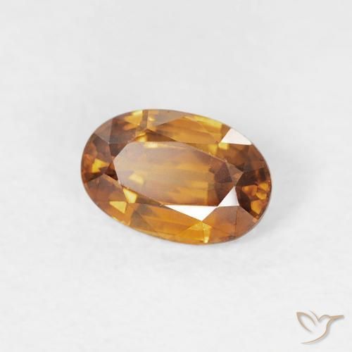 Circón Marrón naranja natural de 0.71 ct, Ovalada, VVS