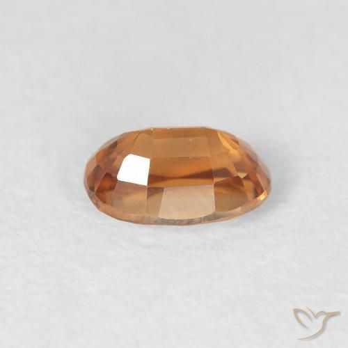 Circón Naranja medio natural de 0.85 ct, Ovalada, VVS