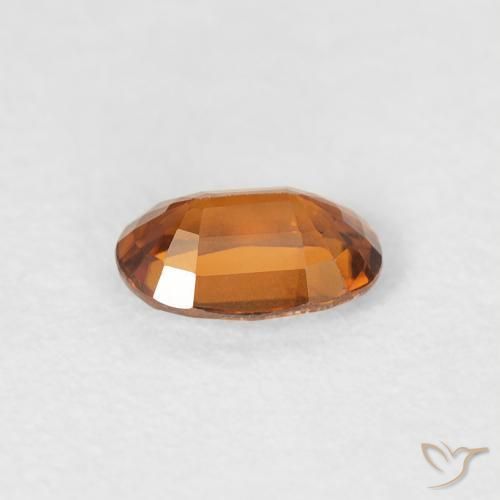 Circón Medium Dark-Orange natural de 0.68 ct, Ovalada, VVS-VS
