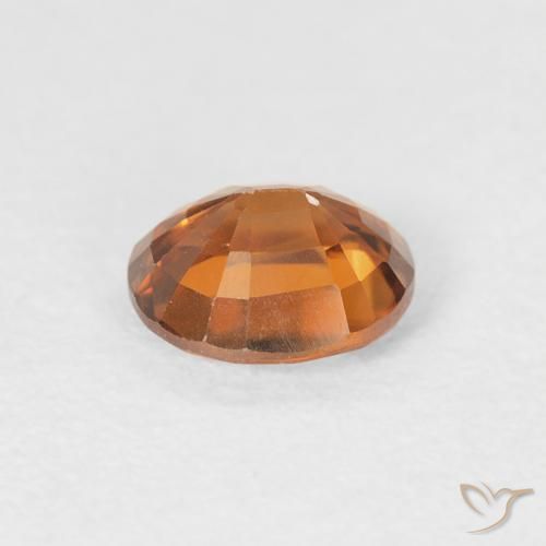 Circón Naranja oscuro natural de 1.05 ct, Ovalada, VVS-VS