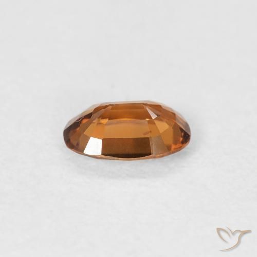 Circón Naranja marrón natural de 0.55 ct, Ovalada, VVS