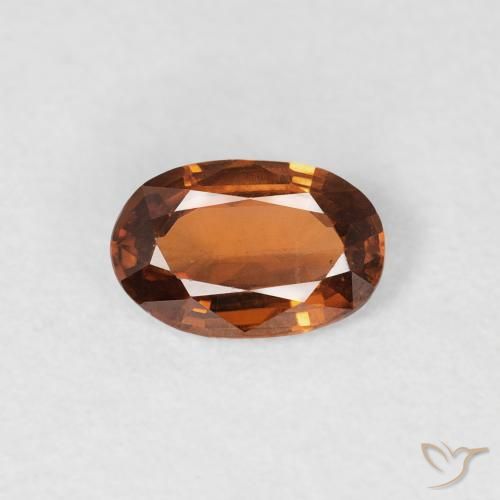 0.66ct Natural Naranja medio Circón, Ovalada, VVS-VS