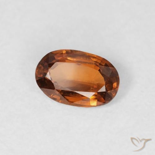 Circón Naranja medio natural de 0.66 ct, Ovalada, VVS-VS