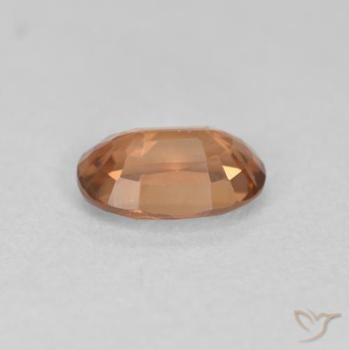 Circón Naranja oscuro natural de 0.69 ct, Ovalada, VVS-VS