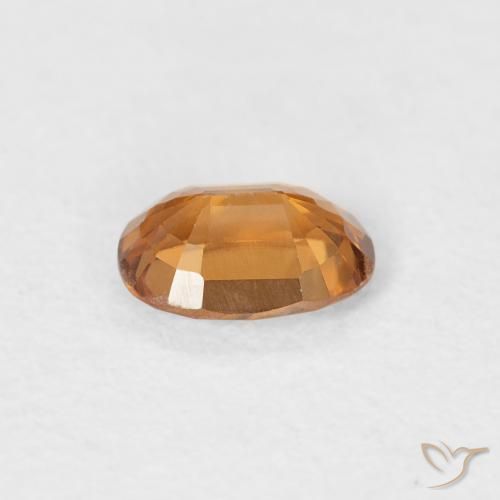 Circón Naranja medio natural de 0.66 ct, Ovalada, VVS-VS
