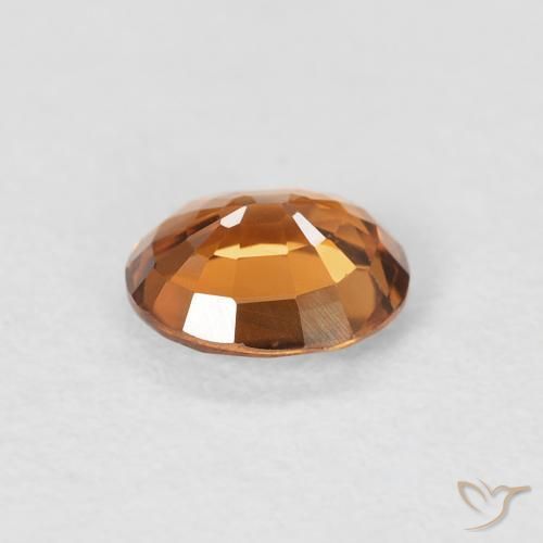 Circón Naranja terroso natural de 0.92 ct, Ovalada, VVS-VS