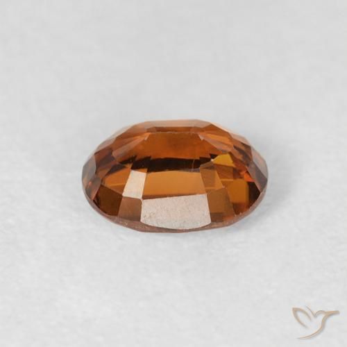 Circón Medium Dark-Orange natural de 0.98 ct, Ovalada, VVS-VS