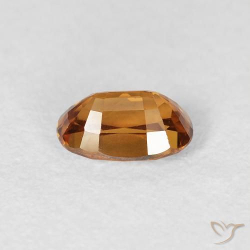 Circón Naranja terroso natural de 0.84 ct, Ovalada, VVS