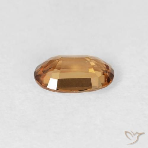 Circón Naranja medio natural de 0.65 ct, Ovalada, VVS-VS