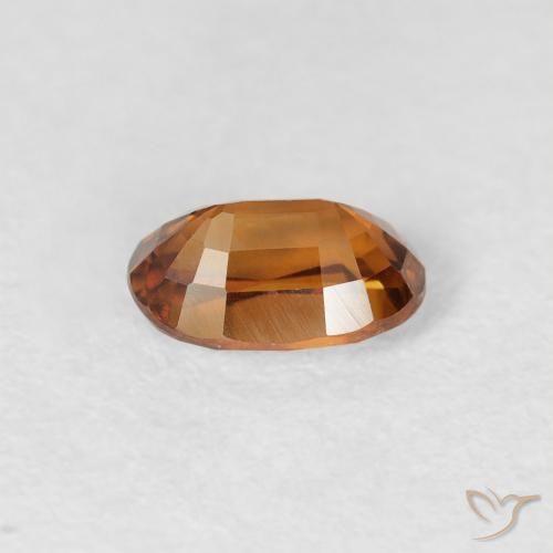 Circón Naranja medio natural de 0.80 ct, Ovalada, VS