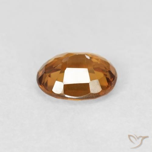 Circón Marrón naranja natural de 0.94 ct, Ovalada, VVS-VS