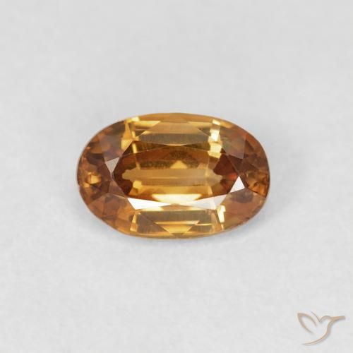 0.73ct Natural Naranja medio Circón, Ovalada, VVS-VS