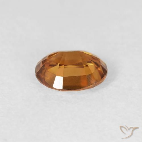 Circón Naranja terroso natural de 0.82 ct, Ovalada, VS