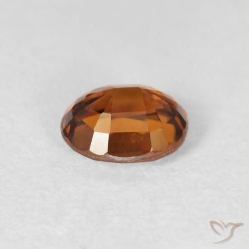 Circón Medium Dark-Orange natural de 1.04 ct, Ovalada, VS