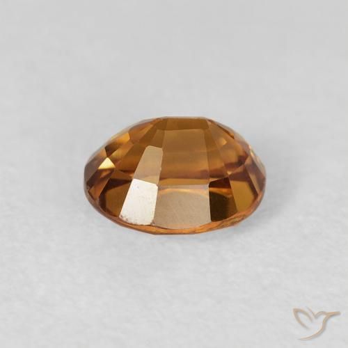 Circón Naranja oscuro natural de 1.09 ct, Ovalada, VS