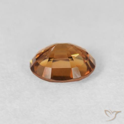 Circón Naranja óxido natural de 1.03 ct, Ovalada, VS