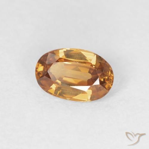 Circón Naranja medio natural de 0.67 ct, Ovalada, VVS