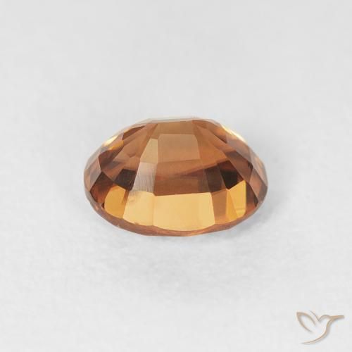 Circón Naranja terroso natural de 1.08 ct, Ovalada, VVS