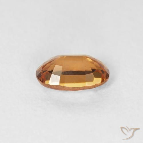 Circón Naranja oscuro natural de 0.68 ct, Ovalada, VVS