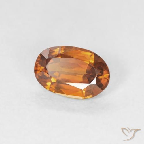 Circón Marrón naranja natural de 0.73 ct, Ovalada, VVS