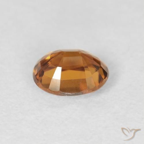Circón Marrón naranja natural de 0.96 ct, Ovalada, VVS-VS