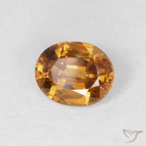 Circón Naranja medio natural de 1.00 ct, Ovalada, VVS-VS