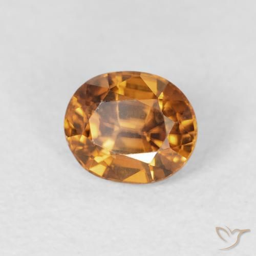 Circón Naranja medio natural de 1.02 ct, Ovalada, VS